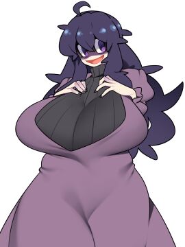 bellupup breasts clothed female hex_maniac huge_breasts pokemon tight_clothing wide_hips