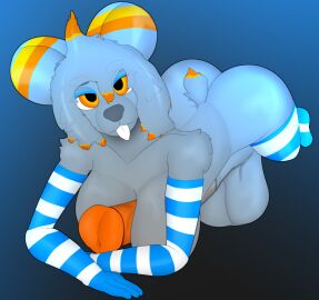 animal_genitalia animal_penis anthro armwear ass autopaizuri balls big_ass big_balls big_butt big_penis blue_armwear blue_clothing blue_elbow_gloves blue_eyeshadow blue_gloves blue_handwear blue_legwear blue_thigh_highs breasts buckteeth chinchilla chinchillid clothing elbow_gloves equine_genitalia equine_penis eyeshadow fur futa_only futanari genitals gloves grey_body grey_fur gusta gusty_(gusta) hair handwear hi_res huge_balls huge_cock intersex legwear makeup mammal mostly_nude orange_eyes pattern_armwear pattern_clothing pattern_elbow_gloves pattern_gloves pattern_handwear pattern_legwear pattern_thigh_highs penis penis_between_breasts rodent solo striped_armwear striped_clothing striped_elbow_gloves striped_gloves striped_handwear striped_legwear striped_thigh_highs stripes tail teeth thigh_highs