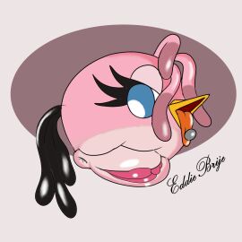 absurd_res angry_birds angry_birds_stella avian bird digital_media_(artwork) eddiebrije female feral genitals hi_res looking_at_viewer nude open_mouth piercing pussy rovio rovio_entertainment simple_background solo stella_(angry_birds) tongue tongue_piercing what