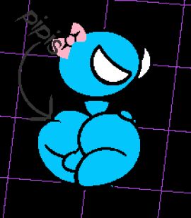 ass ass_focus blue_body blue_skin bow deltarune deltarune_chapter_2 non-human_only pipis simple_coloring small small_ass small_butt spacebotbutt3k tagme thick_thighs toony