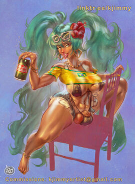 1futa 2d anklet areolae balls big_breasts bikini blue_eyes bracelet brazil brazilian brazilian_futa brazilian_miku breasts busty can clothed crop_top earrings erect_nipples fit fit_futa flower_in_hair futa_only futanari hatsune_miku hourglass_figure intersex kinkyjimmy latin_american_hatsune_miku_(meme) long_fingernails long_hair makeup micro_bikini nail_polish navel necklace nipple_bulge nipples open_mouth penis penis_bulge skimpy skimpy_clothes solo spread_legs sunglasses_on_head t-shirt tagme tan tan_body tan_skin toenail_polish tongue tongue_out turquoise_hair twintails vocaloid wide_hips