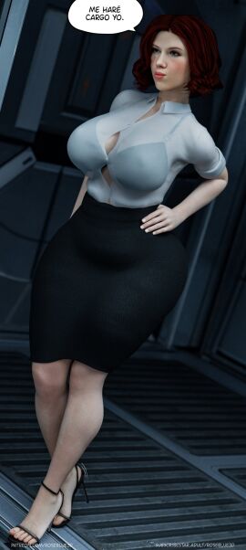 1girls 3d ass avengers big_ass big_breasts black_widow_(marvel) bottom_heavy breasts bust busty chest curvaceous curvy curvy_figure female female_focus hero heroine high_heels hips hourglass_figure huge_ass huge_breasts human large_ass large_breasts legs light-skinned_female light_skin marvel marvel_comics mature mature_female my_neighbor's_widow natasha_romanoff red_hair rose_blue_3d russian russian_female scarlett_johansson slim_waist solo spy superhero superheroine thick thick_hips thick_legs thick_thighs thighs top_heavy voluptuous voluptuous_female waist wide_hips