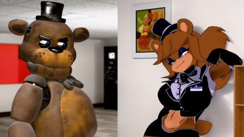 1boy 1girls 2025 5_fingers angry angry_expression angry_face animated animatronic animatronic_female animatronic_male annoyed annoyed_expression annoyed_face bear bear_boy bear_girl big_ass big_breasts black_bow_tie black_bowtie black_top_hat black_tophat blue_eyes bow_tie bowtie bra breasts brown_body brown_fur brown_hair comedy crossover eyeshadow female fhd five_nights_at_freddy's freddy_(fnaf) freddy_fazbear fredina's_nightclub fredina_(cally3d) frenni_(cryptia) frenni_(cryptiacurves) frenni_fazclaire funny hd hd_(traditional) hilarious humor looking_at_viewer male meme one_eye_closed panties ripped_clothing robot robot_boy robot_girl screaming shouting sound tagme talking_to_viewer thick_thighs top_hat tophat tuxedo ursid ursid_humanoid video voice_acted wink yelling yelling_at_another