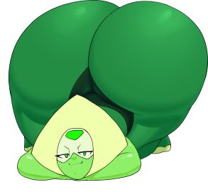 1girls >:3 ass ass_bigger_than_head ass_bigger_than_torso ass_body ass_up big_ass cartoon_network delt female gem_(species) huge_ass hyper_ass looking_at_viewer peridot_(steven_universe) short_hair smug_face solo_female steven_universe tagme