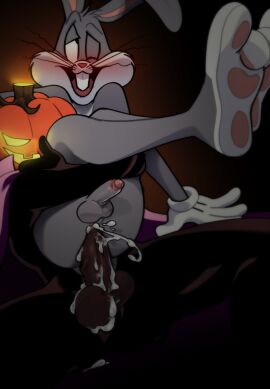 anal anal_sex anthro anthro_penetrated anus ass balls barefoot blush bodily_fluids buckteeth bugs_bunny clothing cum cum_in_ass cum_inside duo feet for_a_head fur genital_fluids genitals gloves gloves_only grey_body grey_fur hairlessboyblunder handwear handwear_only headless_horseman hi_res humanoid humanoid_on_anthro humanoid_penetrating humanoid_penetrating_anthro jack-o'-lantern lagomorph leporid looking_pleasured looney_tunes male male/male male_penetrated male_penetrating male_penetrating_male mammal mostly_nude multicolored_body multicolored_fur object_head open_mouth open_smile penetration penile penile_penetration penis penis_in_ass pumpkin_head rabbit sex smile soles teeth two-tone_body two-tone_fur warner_brothers white_body white_fur