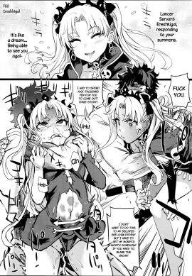 1boy 1girls abuse ambiguous_penetration asanagi asphyxiation beaten begging_for_mercy choke_hold comic cruelty ereshkigal_(fate) fate/grand_order fate_(series) female femsub fujimaru_ritsuka_(male) gacha_system greyscale hard_translated hate_sex helpless hitting male male/female maledom monochrome punch punching ryona stomach_punch strangling text violence