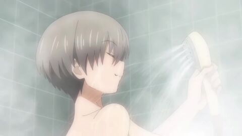 ass bathing big_breasts breasts closed_eyes fhd hd hd_(traditional) hi_res high_resolution highres huge_breasts large_breasts mp4 naked shower shower_head showerhead showering silver_hair sound steam tagme thighs uzaki-chan_wa_asobitai! uzaki_hana video water white_hair
