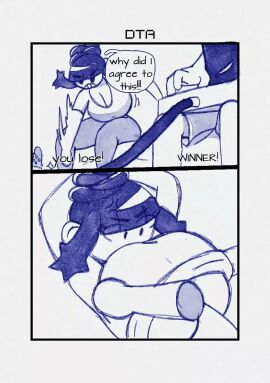 1boy 1girls 2024 2d 2d_animation 2koma anger_vein animated annoyed arms_up bangs beehive_hairdo between_breasts big_breasts black_and_white boobjob bottomwear breast_grab breast_jiggle breasts breasts_bigger_than_head busty cleavage clothed clothed_female clothes clothing command_grab curvaceous curvy deucetryart duo english_text female female_focus front_view fully_clothed gamer_rage gaming genitals greyscale hair hourglass_figure huge_breasts human human_only jiggle jiggling_breasts large_breasts loop lost_bet lying lying_on_back male male/female medium_hair monochrome motion_lines on_back original original_character paizuri paizuri_under_clothes pants partial_male penis penis_between_breasts shirt signature simple_background sitting speech_bubble straight talking text thick_thighs thighs titjob top_heavy topwear underboob unseen_male_face video_games voluptuous white_background wide_hips