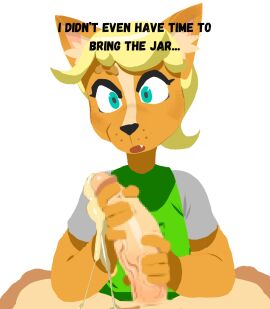 age_difference anthro big_penis blonde_hair blue_eyes bodily_fluids brown_body brown_fur canid canine censored censored_genitalia clothed clothed_female clothing color cub cum dialogue duo ear_tuft english_text female female_focus first_person_view fur genital_fluids genitals hair hand_on_penis handjob hi_res human interspecies kemokino kinoko.kemono looking_at_viewer male male_pov mammal multicolored_body multicolored_fur older_human older_male orange_body orange_fur penile penis sex shirt simple_background solo_focus straight talking_to_viewer tan_body tan_fur text topwear tuft two-handed_handjob two-tone_body two-tone_fur vein veiny_penis white_background young young_anthro younger_anthro younger_female