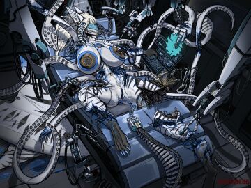 anthro ashton.66 back_tentacles big_breasts blue_blood bodily_fluids breasts buzzsaw cephalopod cleopatra_la_jauge coleoid colored_blood ct'hussian cybernetic_arm cybernetic_leg cybernetic_limb cybernetics cyborg detailed_background digital_media_(artwork) ear_piercing electricity electricity_manipulation electricity_symbol elemental_manipulation facial_piercing female fish furgonomics furry-specific_piercing gauged_ear genitals gore gore_focus guts hair hi_res hybrid industrial_piercing intestines machine marine mollusk muscles nipple_fetish nipple_play nose_piercing nude organs piercing pubic_tattoo pussy pussy_fins pussy_tongue repair_shop repairing rocket shark solo stripes suction_cup synthetic_muscles tail tattoo tentacle tentacle_buzzsaw thei'mare unusual_blood unusual_bodily_fluids visor