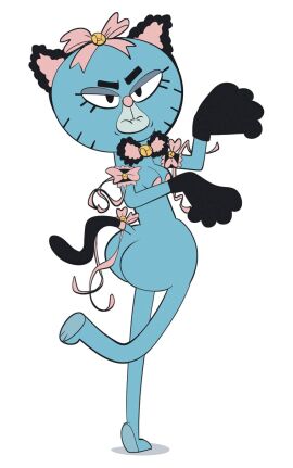 1girls 2024 4_fingers accessory animal_paws anthro areola armband arms_bent ass bent_leg big_areola big_ass big_butt big_eyes big_head biped black_clothing black_eyebrows black_eyes black_gloves black_handwear blue_body blue_breasts blue_fur bow_(feature) bow_ribbon breasts cartoon_network cat_paws closed_frown clothing dark_clothing dark_gloves dark_handwear digital_drawing_(artwork) digital_media_(artwork) domestic_cat elderly_anthro elderly_female eyebrows eyelashes eyelids fake_cat_ears fake_ears felid feline felis female female_only fingers frown full-length_portrait fur furgonomics gilf gloves grey_eyelids handwear head_bow head_turned hi_res jodero lidded_eyes light_areola light_body light_fur light_nose long_eyelashes looking_at_viewer looking_back looking_back_at_viewer mammal markings mary_senicourt mature_anthro mature_female monotone_body monotone_fur mostly_nude mostly_nude_anthro mostly_nude_female mouth_closed neck_bow old on_model on_one_leg pink_areola pink_bow pink_nose pinup plantigrade portrait pose raised_heel resting_bitch_face ribbons round_head round_nose shadow simple_background solo solo_female standing straight_leg tail tail_accessory tail_bow tail_clothing tail_ribbon tail_warmer the_amazing_world_of_gumball thick_eyebrows three-quarter_view warner_bros warner_brothers whisker_markings white_background