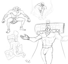 armpit_hair ass avatar_legends avatar_the_last_airbender balding balls bulge caine_(the_amazing_digital_circus) earth_kingdom erection glitch_productions goatee hearth_taro human katamari_damacy king_bumi king_of_all_cosmos licking_penis male male_only marvel marvel_comics mature_male monster nickelodeon nipples pecs penis pubes tarohearth the_amazing_digital_circus venom_(marvel)