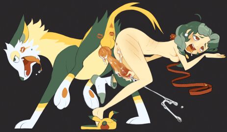 animal_genitalia animal_penis anus balls bodily_fluids boltund breasts canid canine canine_genitalia canine_penis clothing cum cum_inside ejaculation erection female feral footwear gashamon_(artist) generation_8_pokemon genital_fluids genitals hi_res holding_penis human human_on_feral interspecies kiss_mark male male/female male_pokemon/female_human mammal nintendo nipples open_mouth orgasm penis pokemon pokemon_(species) pokephilia pussy raised_tail scratches shoes slippers smile tail tail_anus zoophilia
