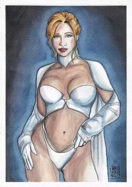 big_breasts blonde_hair blue_eyes breasts choker cleavage curvy curvy_female emma_frost female female_only hellfire_club hourglass_figure marvel marvel_comics navel new_x-men opera_gloves panties rafael_duarte small_panties thick_thighs thighs thin_waist traditional_media_(artwork) tramastudio white_queen wide_hips x-men