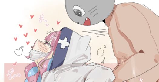 1boy 1girls bangs blue_hair blunt_bangs blush blush_lines breasts cat_ears cat_mask cropped cropped_image face_mask facemask female hearts hololive hololive_gen_2 hololive_japan hood hood_up hoodie implied_sex leebongchun male mask mask_down mask_partially_removed masked masked_female minato_aqua open_mouth preview purple_hair sex sidelocks sweat sweatdrop sweating tongue tongue_out two-tone_hair virtual_youtuber white_mask