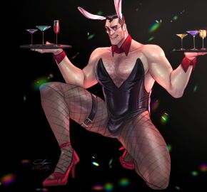 2021 bartender bunny_costume bunny_ears busty busty_male crossdressing curvy curvy_male egabbacc feminine feminine_body feminine_faced_male feminine_male feminine_pose feminization fishnet_legwear fishnets forced_masculinization gynecomastia latex_suit male male_focus male_only medic_(team_fortress_2) medical_condition no_visible_genitalia pinup playboy_bunny playboy_bunny_costume playboy_bunny_leotard rare_condition solo solo_focus solo_male suggestive team_fortress_2 yaoi