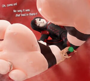 1boy 1girls big_feet chimerami2 feet female femdom foot_fetish foot_focus giantess light-skinned_female light-skinned_male light_skin macro male malesub naked naked_male red_nails red_toenails ruby_rose rwby stirrup_legwear sweaty_feet toe_leash toe_ring toe_scrunch toes toes_scrunch