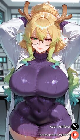 1girls 2025 ai_generated ass big_ass big_breasts blue_hair blurred_background blurry_background depth_of_field dragon_maid female green_eyes green_hair heterochromia hi_res high_quality high_resolution highres horns huge_ass huge_breasts huge_thighs long_hair lucoa miss_kobayashi's_dragon_maid multicolored_hair nsfw patreon patreon_link patreon_logo patreon_url patreon_username purple_eyes quetzalcoatl_(dragon_maid) sinity small_waist thick_thighs thin_waist wavy_hair yellow_hair