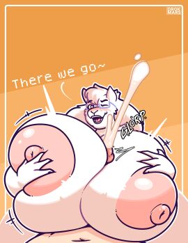 absurd_res alternate_hairstyle anthro big_breasts blush bodily_fluids bovid breast_play breasts caprine cum dialogue drokmars duo ejaculation eyewear faceless_character faceless_male female fur genital_fluids glasses goat hi_res horn huge_breasts human male male/female mammal mature_female paizuri red_eyes sex sound_effects titfuck titjob toriel undertale undertale_(series) white_body white_fur