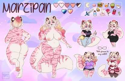 2019 anthro artist_name avocado belly big_belly black_bottomwear black_clothing black_skirt black_topwear blonde_hair blue_bottomwear blue_clothing blue_eyes blue_pants bottomwear burger cactus clothing comic container crayon cup dated eyelashes eyewear felid female flower food front_view fruit fur genitals glasses hair honey_(food) hotpants humanoid_genitalia humanoid_pussy lingerie mammal markings marzipan_(spottedtigress) melee_weapon milk model_sheet moon mug multicolored_hair navel nintendo_console nipples nude overweight overweight_anthro overweight_female panties pants pink_body pink_fur pink_nipples plant plushie purple_clothing purple_topwear pussy rear_view red_clothing red_hair red_panties red_underwear rose_(flower) shorts skirt solo spots spotted_arms spotted_body spotted_fur spotted_legs spotted_markings spotted_tail spottedtigress standing striped_arms striped_legs striped_markings striped_tail stripes sword tail tail_markings tiggybloom topwear two-tone_hair underwear weapon white_body white_fur wide_hipped_anthro wide_hipped_female