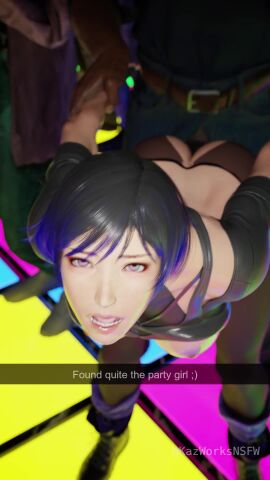 3d 3d_(artwork) 3d_animation 3d_background 3d_model 3d_render bandai_namco bbc big_black_cock breasts breasts_out cock dance_floor dick hi_res highres kazworksnsfw moaning nipples penis reina reina_mishima sex sex_from_behind sound tagme tekken tekken_8 vaginal_penetration vaginal_sex video