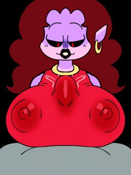 1boy 1girls animated animated_gif anon ass beat_banger big_ass erect_nipples erect_nipples_under_clothes female friday_night_funkin gif girlfriend_(cosplay) male male_pov milf mommy_mearest mother nipples nipples_visible_through_clothing pov pov_male pov_paizuri purple_body purple_skin red_eyes toriel_beat_banger transparent_background