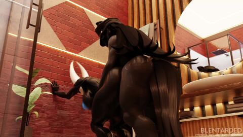 16:9 2_horns 3d_(artwork) 3d_animation ambiguous_penetration animated anthro anthro_on_anthro anthro_penetrated anthro_penetrating anthro_penetrating_anthro areola arthropod ass audrey_(nastyman) big_breasts big_butt black_body black_clothing black_eyes black_hair black_hat black_headwear black_tail blender_(artwork) blender_cycles_(artwork) blentarded blue_areola blue_nipples breasts butt_jiggle butt_ripples canid canid_demon canine clothing demon difinex_(modeler) digital_media_(artwork) duo female female_penetrated fur glistening glistening_arms glistening_body glistening_breasts glistening_butt glistening_legs glistening_tail glistening_thighs gynomorph gynomorph/female gynomorph_penetrating gynomorph_penetrating_female hair hat headgear headwear hellhound hi_res hollow_knight_(franchise) horn hornet_(hollow_knight) huge_filesize insects intersex intersex/female intersex_penetrating intersex_penetrating_female jiggling long_playtime mammal mythological_canine mythological_creature mythology nipples nude nude_female penetration penile penile_penetration plant samzan_(modeler) sex shower shower_sex sound sound_warning tagme tail team_cherry thick_thighs video watermark widescreen