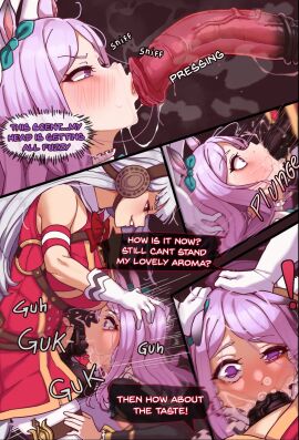 1futa 1girls animal_genitalia_on_humanoid blowjob clothed deepthroat dick dickgirl english_text face_fucking fat_cock fellatio female female_only futa_with_female futanari gold_ship_(umamusume) horse_ears horse_futa horse_girl horse_penis horsecock horsecock_futa horsecock_on_humanoid huge_cock intersex large_penis light-skinned_female light-skinned_futa light_skin mejiro_mcqueen_(umamusume) musky_cock oral partially_clothed penis penis_in_mouth penis_out pink_hair sniffing sniffing_penis tagme text thick_penis throat_fuck todding umamusume umamusume_pretty_derby veiny_penis white_hair