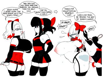 1boy 1girls 2024 anal anal_rape anal_sex areola areolae arms_behind_back arms_tied_behind_back ball_gag big_breasts big_penis black_hair black_stockings bondage bound brat breasts bumrape buttsex chat chat_(dizzyspells) collar dialog dialogue dizzyspells erection female femboy femboy_on_female femboydom forced_anal gag gagged_speech hair_over_eyes hair_over_one_eye huge_cock hung_femboy hung_trap large_breasts male mocking original original_character original_characters penis questionable_consent red_bow red_eyes red_hairband red_nail_polish red_nails red_panties scythe_(dizzyspells) sex skirt smug speech speech_bubble teasing text tied tied_arms tied_up uncensored white_hair