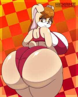 1girls anthro ass ass_focus big_ass big_breasts big_butt big_thighs bra breasts bubble_ass bubble_butt butt_focus female furry hexami huge_ass huge_breasts huge_butt huge_thighs milf panties rabbit red_bra red_panties sega solo solo_female sonic_(series) sonic_the_hedgehog_(series) thick_ass thick_thighs underwear vanilla_the_rabbit