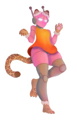 cat_boy cat_ears cat_paws cat_tail catboy five_pebbles_(rain_world) iterator_(rain_world) male neko pepedeawolf rain_world robot short_skirt skirt_lift thick_legs thick_thighs thigh_highs thighhighs thighs upskirt