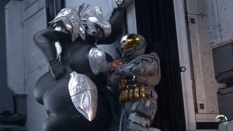 1girls 3d absurd_res ass big_ass big_breasts big_butt blender blender_(software) breasts clothed clothing female female female_sangheili halo_(game) halo_(series) hi_res highres intimidating intimidation male male_spartan_(halo) microsoft power_armor runn1non sangheili spartan_(halo) xbox_game_studios