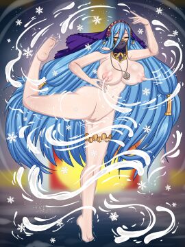 1girls areola areolae azura_(fire_emblem) barefoot big_nipples blue_hair breasts clitoris commission covered_in_milk dancer dancer_outfit dancing erect_nipples female female_only fire_emblem fire_emblem_fates fire_emblem_heroes gold_eyes highres huge_breasts lactating lactation lactation_without_expressing large_breasts long_hair long_nipples looking_at_viewer loutaniart magic milk milk_stream milkbending mouth_veil mysterious_dancer nintendo nipples nude nude_female pendant perky_breasts perky_nipples pink_nipples princess prostitute puffy_nipples pussy pussy_juice seductive shaved_pussy snowflake snowflakes solo solo_female story_at_source thick_thighs veil very_long_hair wide_hips yellow_eyes