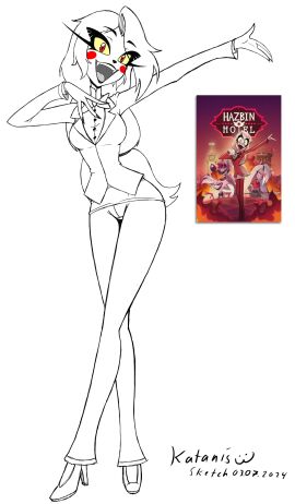 charlie_morningstar_(hazbin_hotel) female hazbin_hotel katanis safe sketch