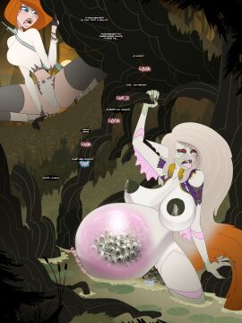 2girls ann_possible areola areolae big_breasts blue_eyes breasts corruption crying daughter dirty_clothes disney disney_channel egg egg_laying female female_only green_eyes humanoid hyper_belly issue_69 kim_possible kimberly_ann_possible lactating lactation long_hair milk mother mother_and_daughter multiple_females multiple_girls nipples perky_breasts pregnant pregnant_belly puffy_areola red_hair swamp text torn_clothes transformation weapon white_hair x-ray_view