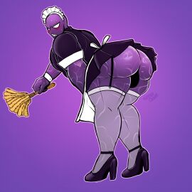 anthro blush blushing crossdressing el_benon elbenon embarrassed garter_straps gay heels high_heels maid maid_headdress maid_outfit maid_uniform male male_only marvel monster muscular muscular_male panties pantyshot purple_venom purplevenom sinnerclaun stockings sweat sweating yaoi youtube youtube_hispanic youtuber