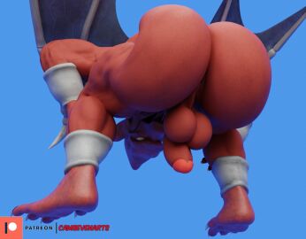 1boy 3d anklet anus ass balls bent_over big_ass big_butt blender_(artwork) bracelet camseven capcom demon demon's_crest digital_media_(artwork) empty_eyes firebrand gargoyle gargoyle's_quest genitals ghosts_'n_goblins hi_res huge_ass huge_butt humanoid_genitalia humanoid_penis humanoid_pointy_ears jewelry male male_only marvel_vs._capcom:_infinite membrane_(anatomy) membranous_wings muscular nude patreon penis presenting presenting_hindquarters rear_view red_arremer red_body simple_background solo_male wings