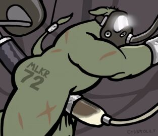 1boy ambiguous_species animated anthro anthro_only balls bound chunkolilt dildo dildo_insertion fucking_machine genitals gif green_body humanoid hypnosis hypnotic_visor machine male male_only mammal mask milking_machine mind_control muscular penis penis_pump pipe questionable_consent raised_tail scar scars_all_over sex_machine sex_toy sex_toy_insertion solo suina tail tattoo tube tube_in_mouth