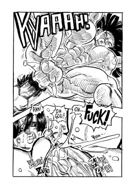 abs areola big_breasts big_penis black_and_white boa_hancock breasts comic comic_page cowgirl cowgirl_position curvy_female curvy_figure dialogue earrings female full_lips goudadunn huge_breasts huge_cock huge_thighs large_penis male monkey_d_luffy muscular muscular_female nipples one_piece orgasm penis pussy pussy_juice sex text thick_thighs veiny_penis