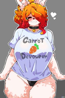 andrewsl animal_ears animal_tail anthro big_ass big_breasts big_butt big_thighs big_titties breasts bunny_ears bunny_girl clothing curvaceous curvaceous_female curvaceous_figure curvy curvy_figure curvy_hips female female_focus female_only furry furry_only long_hair orange_hair original original_character underwear white_fur