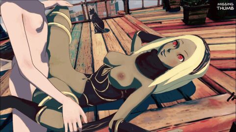 1futa 1girls 3d animated ass breasts female futanari gravity_rush intersex kat_(gravity_rush) missingthumb nipples