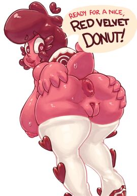 <3_eyes absurd_res anus areola ass big_ass big_breasts big_butt bodily_fluids breasts clothing donut_anus donutnaz female genitals goo_creature goo_hair goo_humanoid hair heart hi_res huge_breasts humanoid legwear lips looking_at_viewer looking_back looking_back_at_viewer nipples nude pink_anus pink_areola pink_lips pink_nipples pseudo_hair puffy_anus pussy rear_view red_eyes red_hair simple_background skindentation solo spread_ass spread_butt spreading sweat sweatdrop tail tailed_humanoid talking_to_viewer thick_lips thick_thighs thigh_highs white_background white_clothing white_legwear white_thigh_highs wide_hips