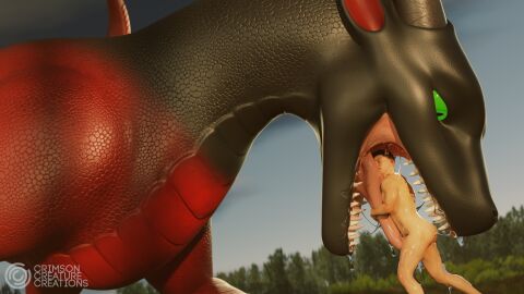 16:9 3d 4k absurd_res bodily_fluids crimson_(crimsoncreaturecreations) crimsoncreaturecreations digital_media_(artwork) dragon duo english_text european_mythology feral genitals grinding hi_res human male male/male male_only mammal mawplay mythological_creature mythological_scalie mythology nero_(shorty) nude oral_vore outside penis penis_on_tongue saliva scalie size_difference soft_vore teeth text tongue vore western_dragon widescreen wingless_dragon