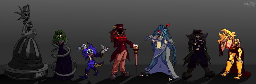 7girls big_breasts blue_body breasts female gekido_(sonic.exe) genderswap genderswap_(mtf) grey_body gromfrom half_naked ken'o_(sonic.exe) kito_(sonic.exe) kofuku_(sonic.exe) kyofu_(sonic.exe) no_panties purple_body rule_63 sonic.exe sonic.exe_(series) sonic_(series) yellow_body yokubo_(sonic.exe) zetsubo_(sonic.exe)