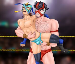 ballbusting balls balls_grab balls_torture bl cock_and_ball_torture cock_and_balls_torture lowblow lucha_libre lucha_libre_mask luchador luchador_mask male male/male male_only male_ryona muscles penis ryona twink wrestler wrestling wrestling_mask wrestling_outfit wrestling_ring wrestlingryona yaoi