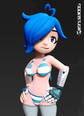 3d blue_hair deekystjohn_(artist) lingerie robotic_arm sfm smg4 smirking_at_viewer tari_(smg4)