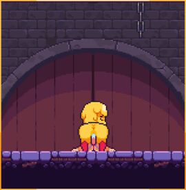 animated boobs breasts female female/female monster_girl pixel_animation pixel_art scarlet_maiden slime_girl video_game_character video_games