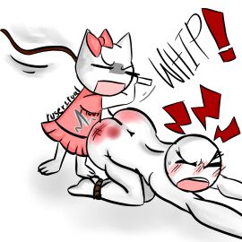 /v/-tan 1boy 1girls 4chan angry angry_face board-tan bondage cat_ears circle_head digital_drawing_(artwork) female female_dominating_male female_domination male moot ruser1tual ruser1tual_(artist) screaming_in_agony screaming_in_pain screaming_in_pleasure self_upload straight toony_face whip whip_marks white_background white_body