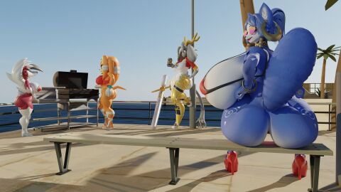 3d 3d_model ass beach big_ass big_breasts breasts bubble_ass bubble_butt casual_exposure female fox furry huge_ass huge_breasts inca_kola kabalmystic krystal krystal_(dogzeela) lycanroc mobian mobian_(species) mobian_echidna nintendo notsafeforgek party peru pokemon pokemon_(species) pseudoregalia sega sonic_(series) sonic_adventure sonic_the_hedgehog_(series) star_fox sybil_(pseudoregalia) tagme thick_thighs tikal_the_echidna tikal_the_echidna_(kabalmystic) wide_hips