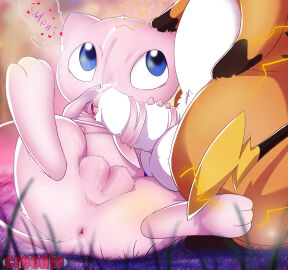 2025 3_fingers 3_toes absurd_res anthro anthro_on_anthro anus artist_name balls big_balls big_pussy blue_eyes bodily_fluids brown_body brown_fur brown_tail creedle cum cum_on_face cum_on_hand cumshot dialogue duo ejaculation electricity electrogenesis erection faceless_anthro faceless_character faceless_male feet fellatio female fingers foreskin foreskin_play fur furry_penis generation_1_pokemon genital_fluids genitals glans grass hand_on_head handjob heart_symbol hearts_around_text hi_res humanoid_genitalia humanoid_penis interspecies legendary_pokemon looking_up looking_up_at_partner lying male male/female mammal mew_(pokemon) multicolored_body multicolored_fur nintendo nude nude_anthro nude_female nude_male on_back open_mouth oral outside outside_sex partially_retracted_foreskin penile penis pink_anus pink_body pink_ears pink_fur pink_glans pink_pussy pink_tail pink_text pink_tongue plant plump_labia pointy_ears pokemon pokemon_(species) pokemon_speak prick_ears puffy_pussy pussy raichu retracted_foreskin semi-anthro sex snout speech_bubble spread_legs spreading tail tail_around_penis tail_fetish tail_play tail_sex tailjob text toes tongue tongue_in_foreskin tongue_out two-tone_tail uncircumcised watermark white_balls white_body white_fur white_penis yellow_body yellow_fur yellow_tail yellow_text